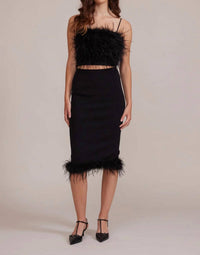 Lucy Paris - Jamila Feather Detail Skirt