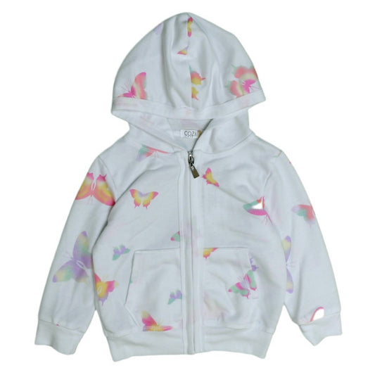 Cozii - Girl's Butterfly Zip Up Hoodie