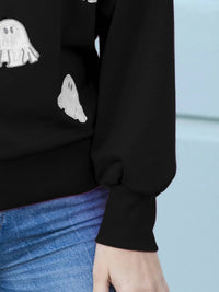 Mary Square - Shelby Sequin Ghosts Embellished Sweatshirt