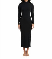 Hyfve - Curve-hugging Turtleneck Maxi Dress