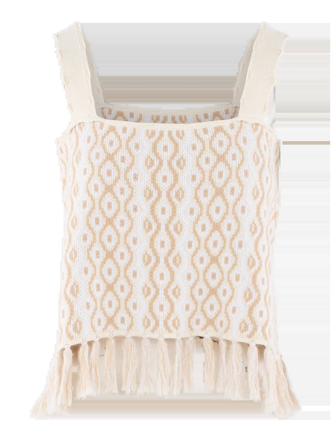 Emily McCarthy Capri Knit Tank in blanc petals - women's tank top - view 4