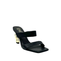 Exe - Women's Double-strap Chain-link Heel Slide Sandal