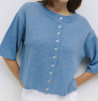 Mod Ref - Stacey Short Sleeve Button Down Cardigan