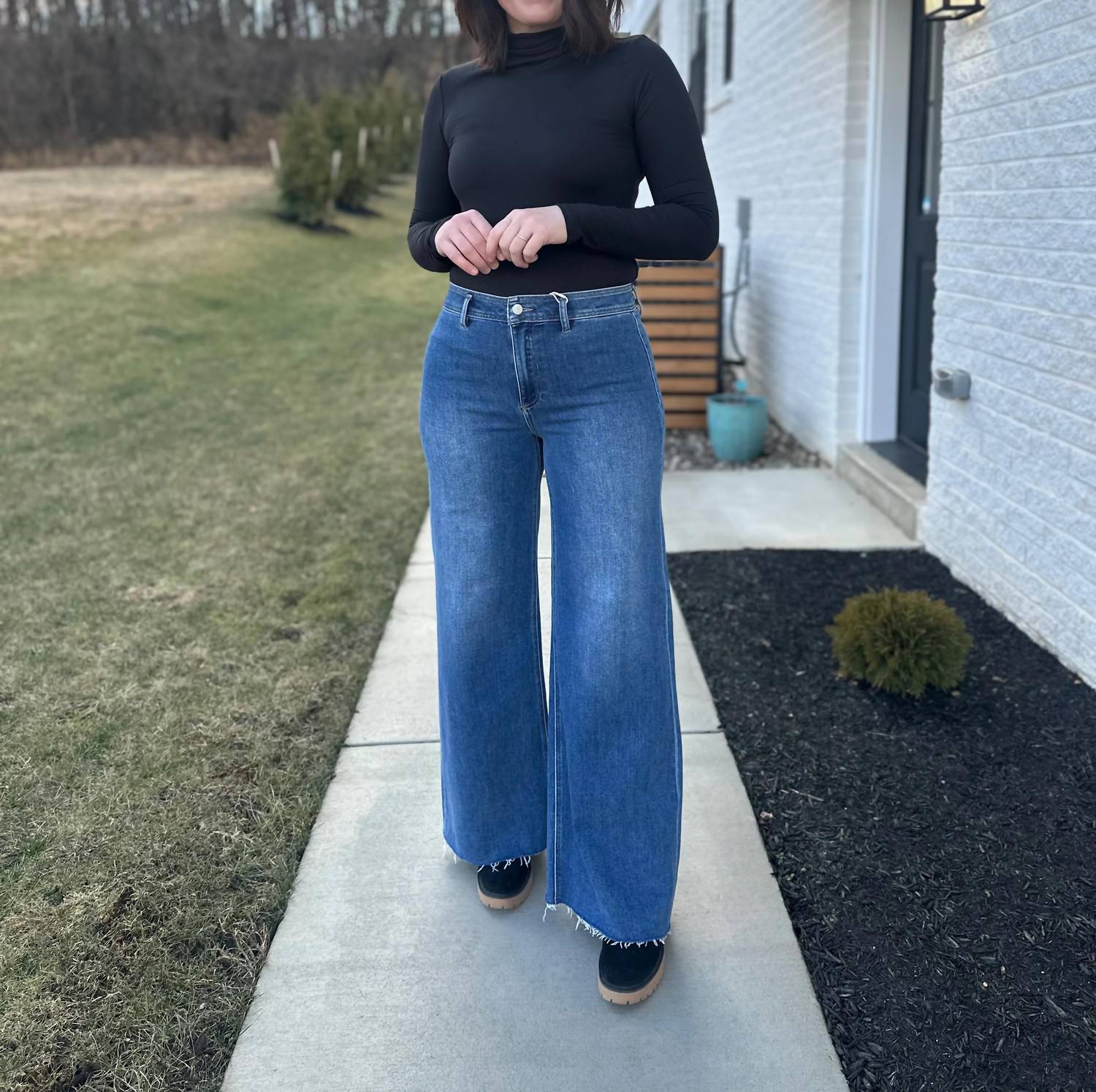 Risen - Hinsdale High Rise Wide Leg Jeans