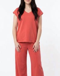 Wishlist - V-neck Short Sleeve Pullover Top