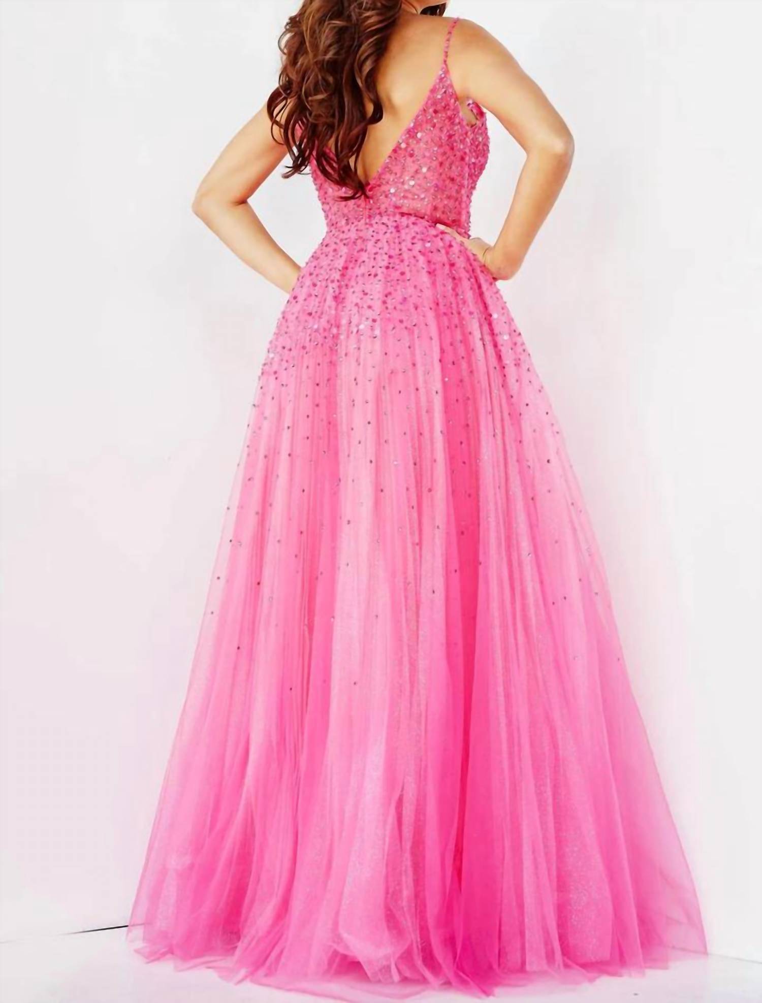 Jovani - Glitter Embellished Prom Dress