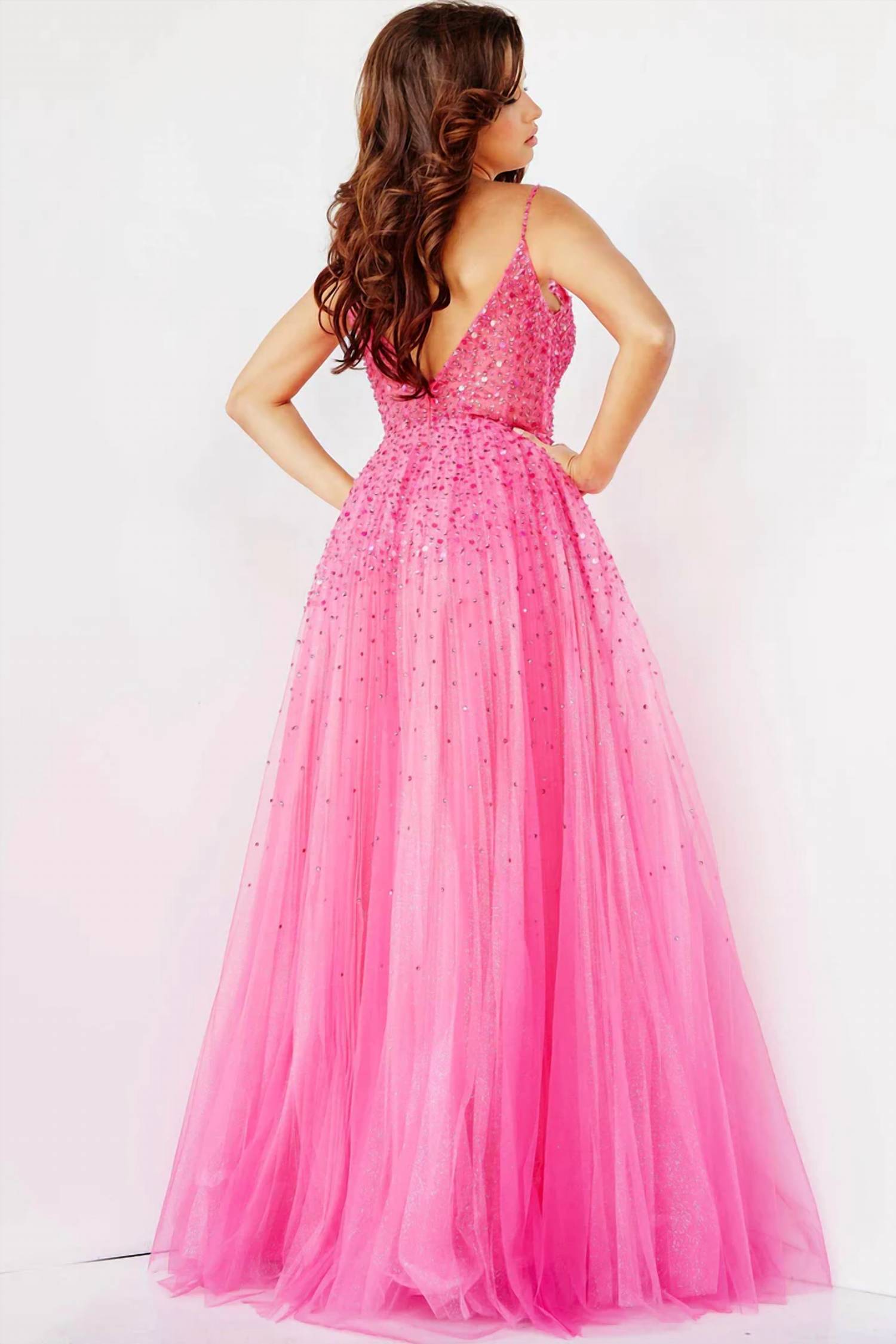 Jovani - Glitter Embellished Prom Dress