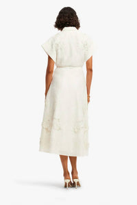 Leo Lin - Aubrey Applique Midi Shirt Dress
