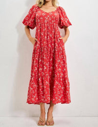 Polagram - Ida Floral Tiered Midi Dress