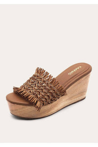 Kaanas - Women's Woven Strap Wedges