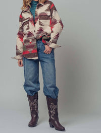Urban Daizy - Aztec Print Long Sleeve Jacket