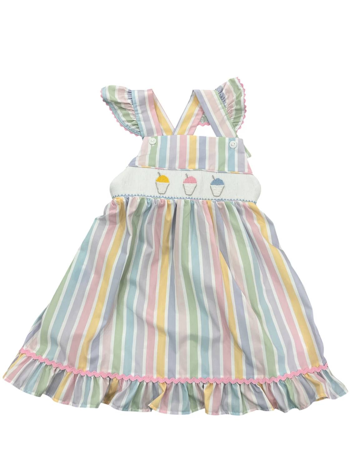 Krewe - Girls Sally Snowball Smocked Dress