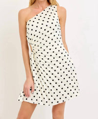 Lena - Darling Dreamer Pleated One Shoulder Dress
