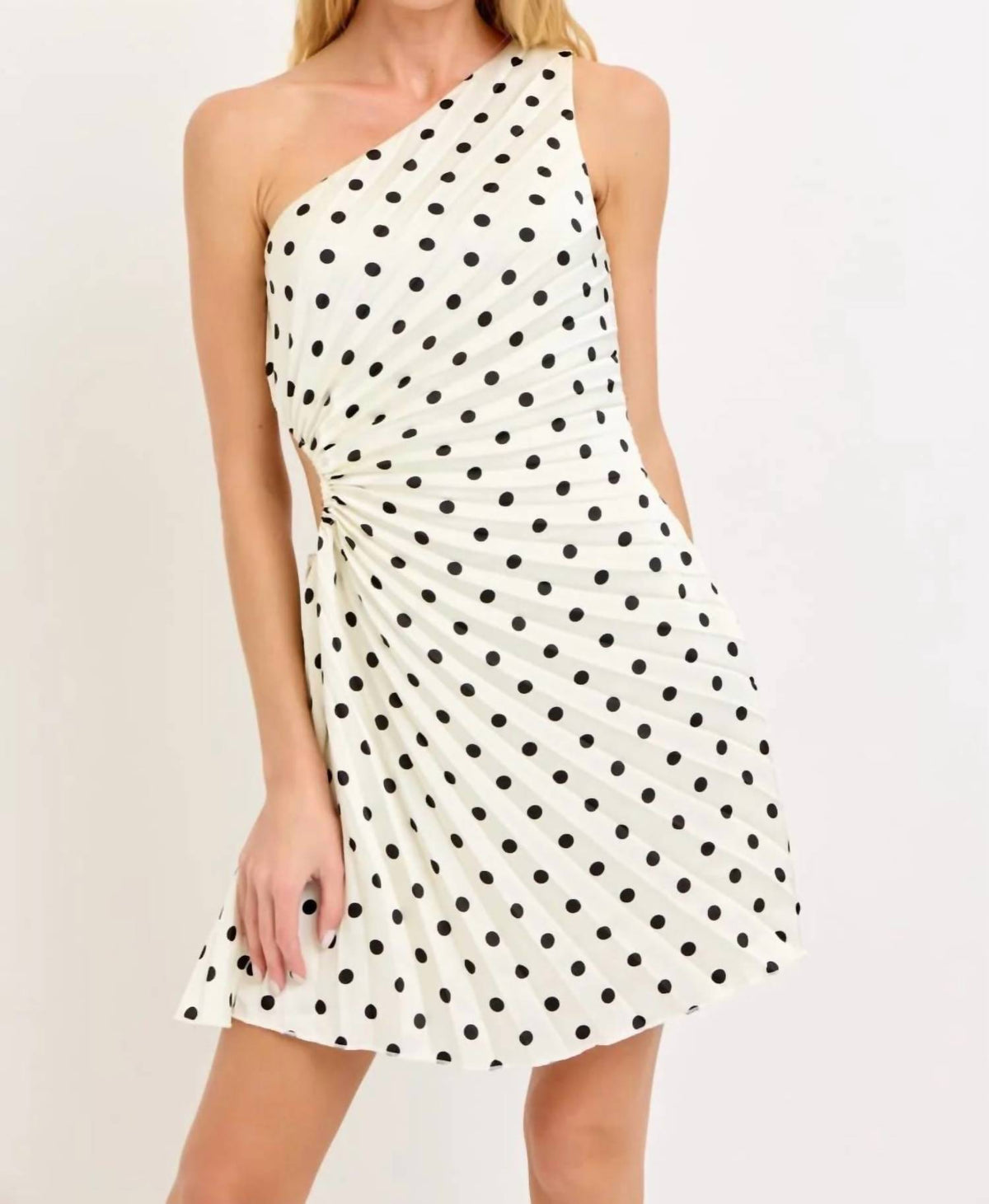 Lena - Darling Dreamer Pleated One Shoulder Dress