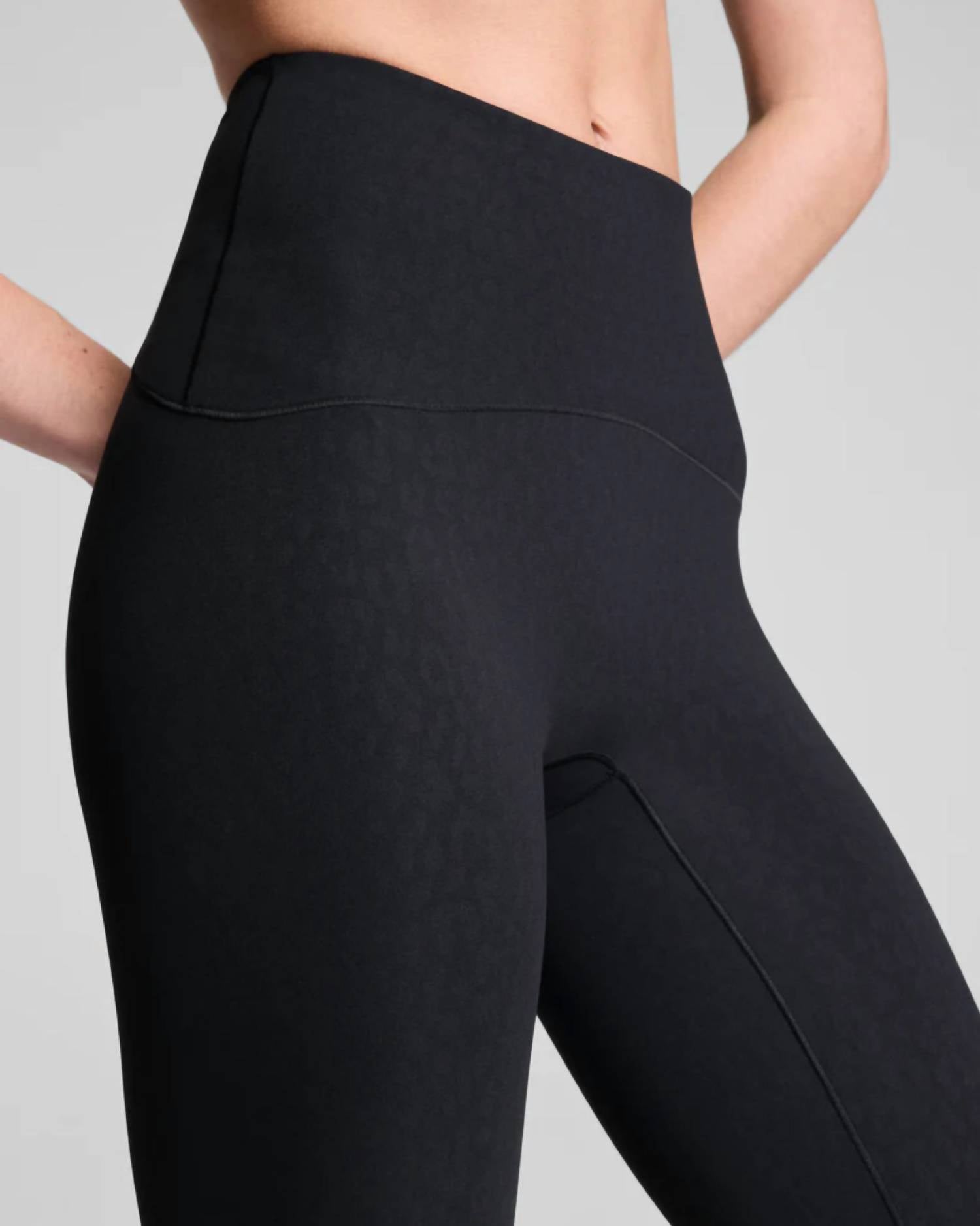 Spanx Booty Boost 7/8 Leggings in black leopard - women's pants - alternate view