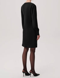 EXQUISE Emerson Mini Dress in black - women's dress - detail view