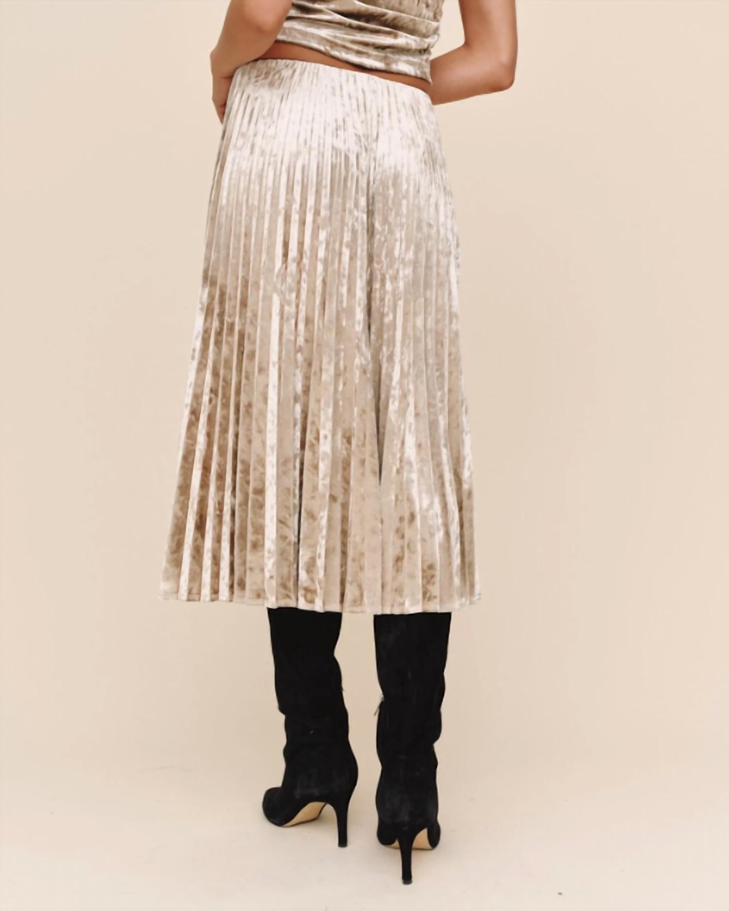 Bella Dahl - Clean Waist Pleated Midi Skirt
