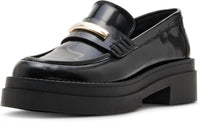 STEVE MADDEN Women's Rodrigo Leather Loafer in black - women's flats - alternate view