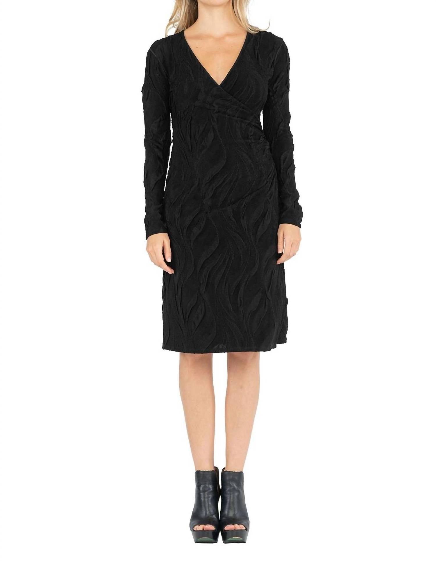 LONG SLEEVE FOLD OVER DRESS