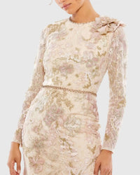 Mac Duggal - Embroidered Lace Trumpet Evening Dress