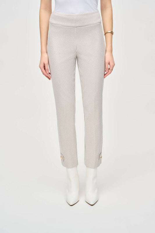 Joseph Ribkoff - High Rise Bohemian Houndstooth Trousers