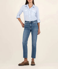 KUT FROM THE KLOTH Rachael High Rise Mom Jeans in exalted - women's jeans
