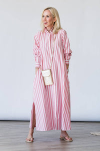 XIRENA Boden Dress in rosebud stripe - women's dress - alternate view
