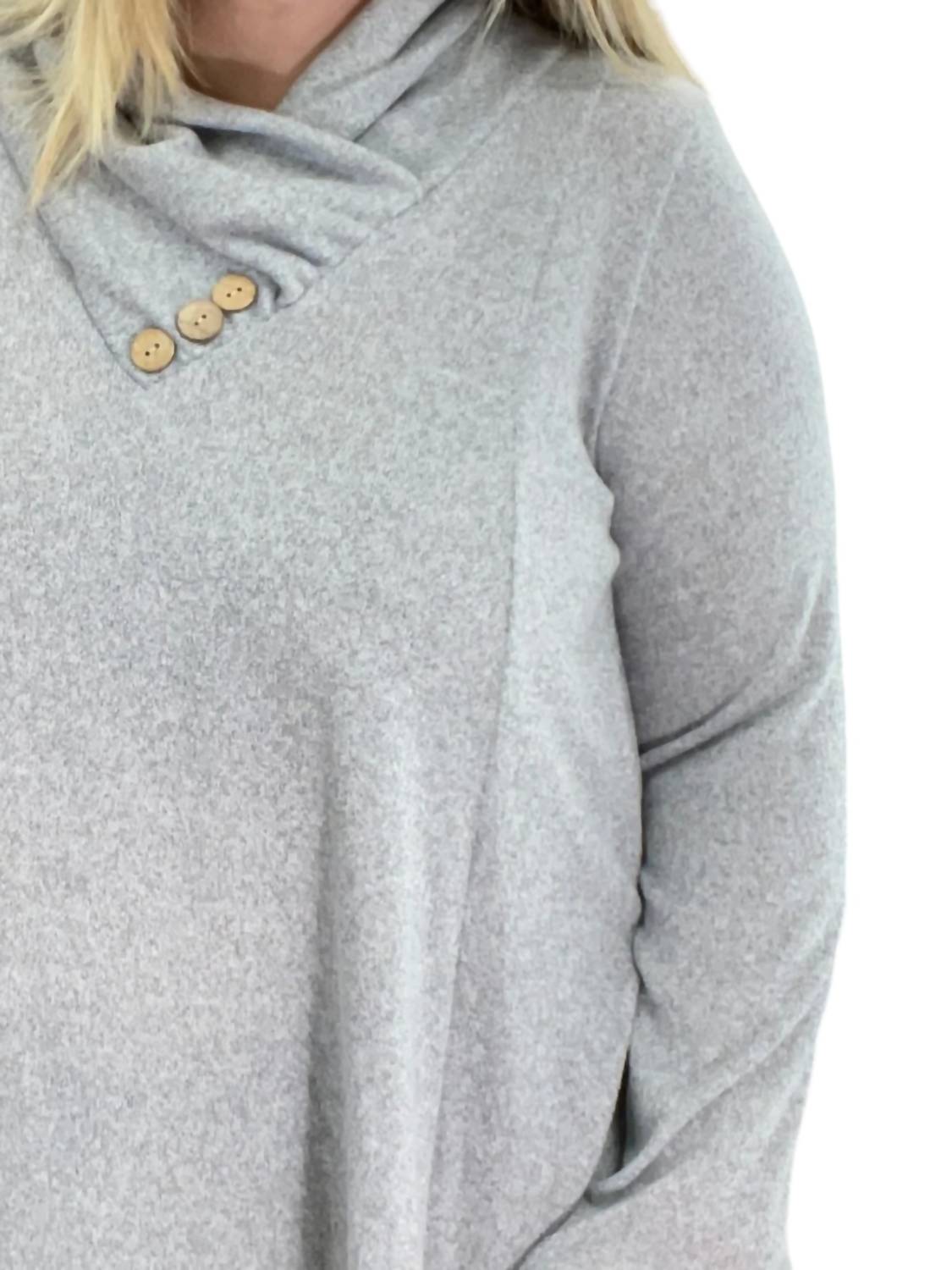 Heimish Usa - Faux Cowl Neck Sweater