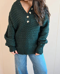 Frnch - Heather Lane Half Button Up Sweater