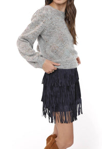 Sadie & Sage - Groove Faux Suede Skirt