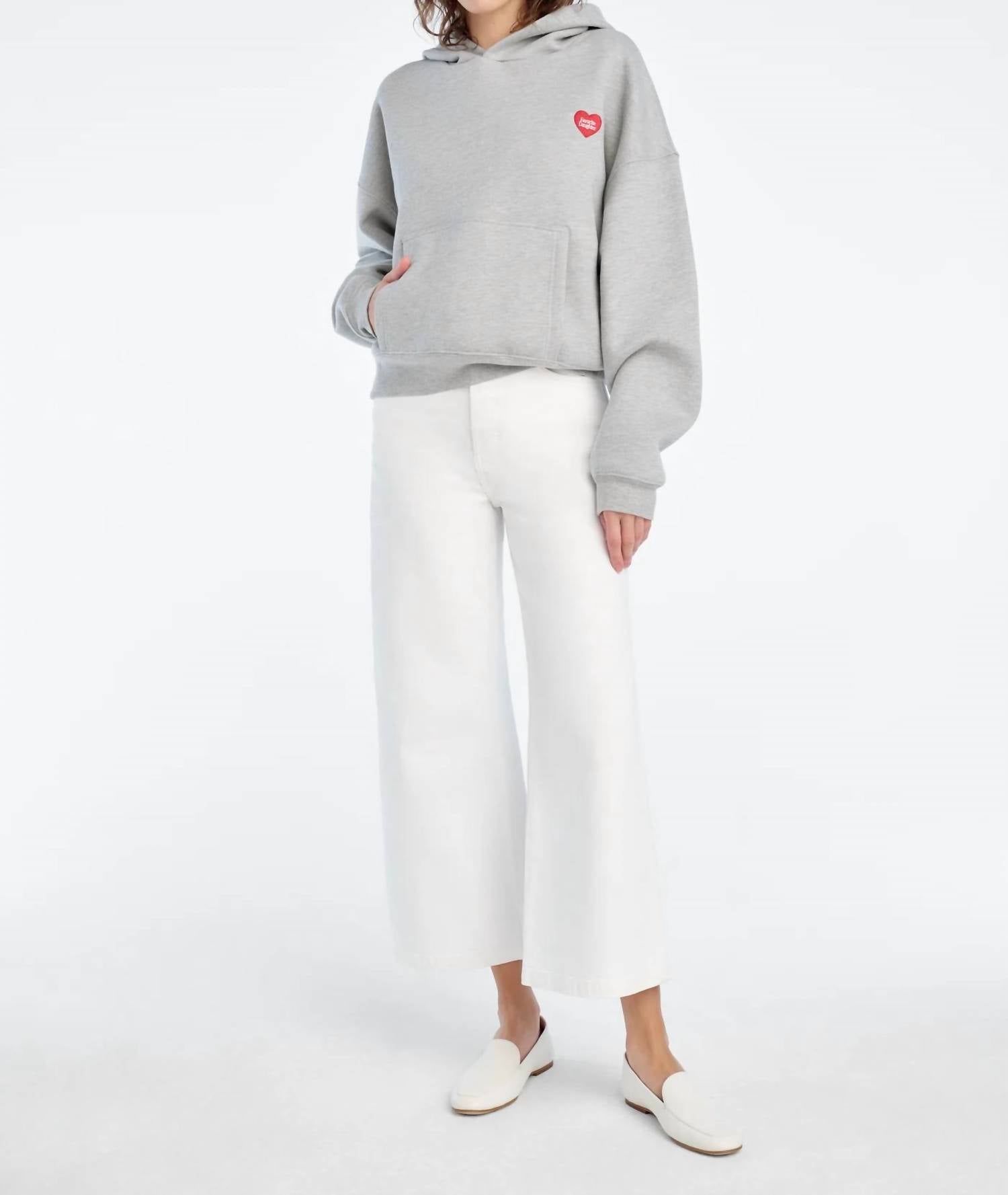 Favorite Daughter - Heart Embroidered Sweatshirt
