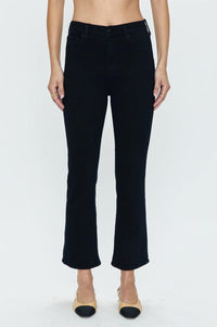 PISTOLA Lennon High Rise Crop Bootcut Jeans in dark vinyl - women's jeans - view 4