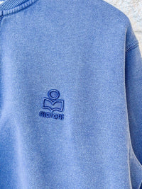 ISABEL MARANT Women's Simony Long Sleeve Sweatshirt in indigo - women's top - alternate view