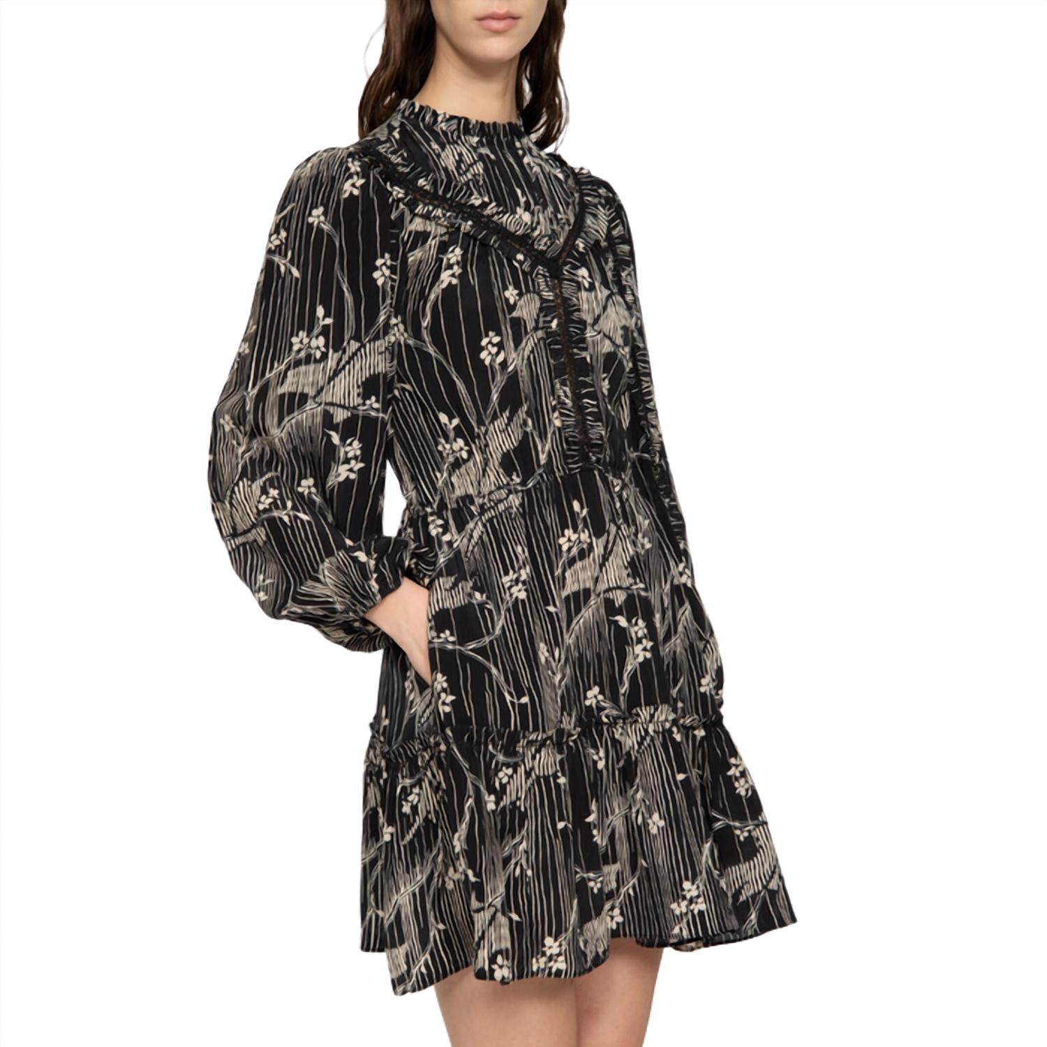 Sea - Sunniva Print Long Sleeve Dress