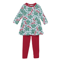 Kickee - Girls' Print Long Sleeve Playtime Set