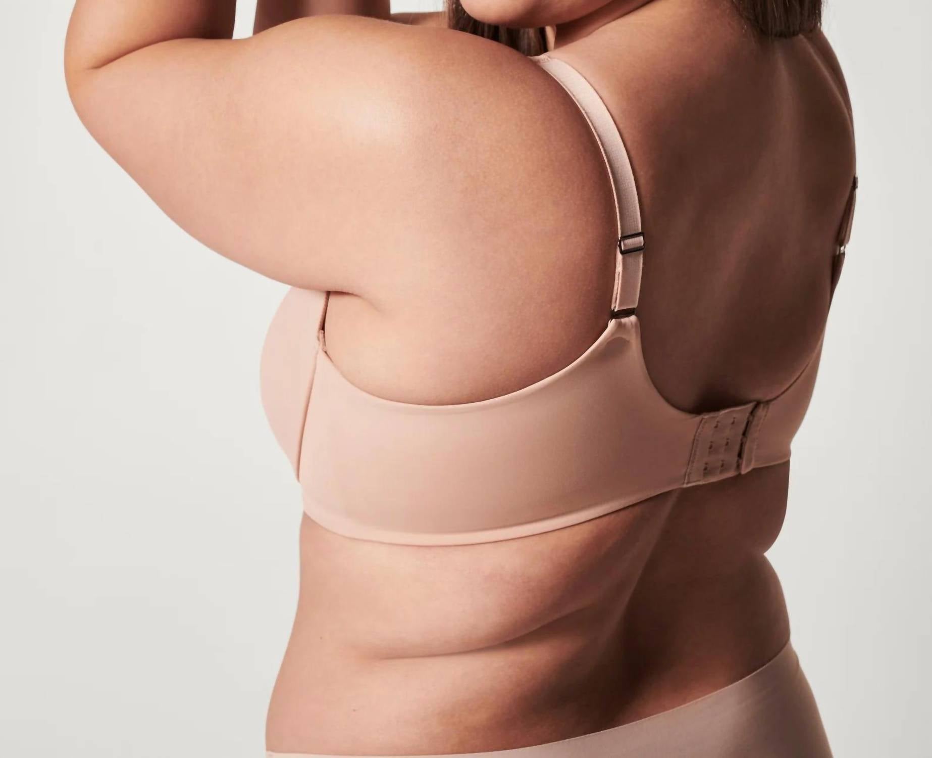 Spanx Low Profile Minimizer Bra in champagne beige - women's intimate - alternate view