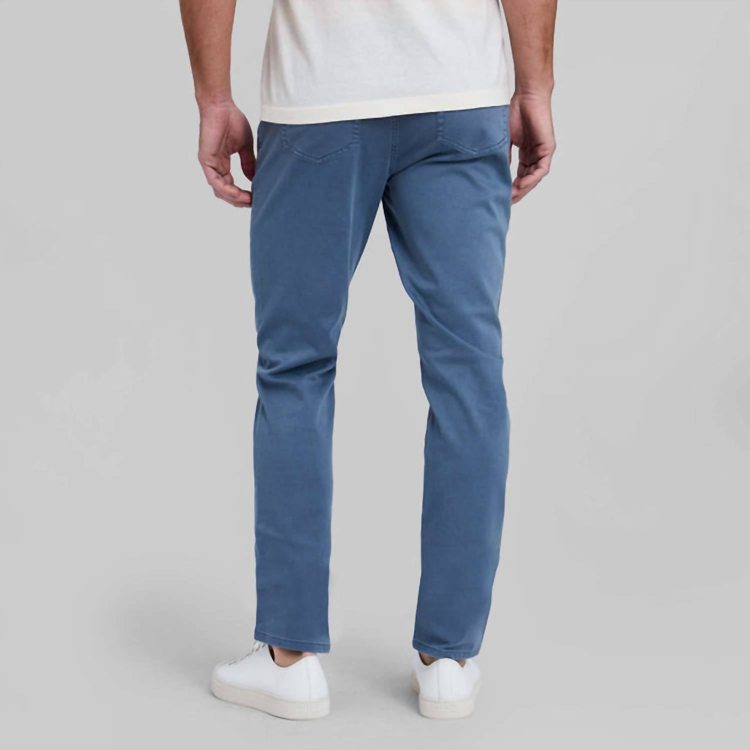 Rye 51 Men's Silo Straight Fit French Twill Pant in medium blue - men's jeans - detail view