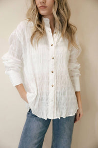 Hem & Thread - Calla Crinkle Button Up Top