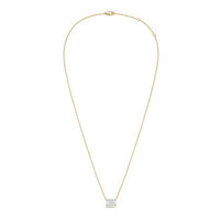 Diana M Jewels - Women's Lab Grown East West Diamond Solitaire Pendant Necklace