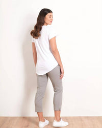 FOIL Capri Trapeze Pant in pebble - women's pants - alternate view