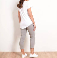 FOIL Capri Trapeze Pant in pebble - women's pants - detail view