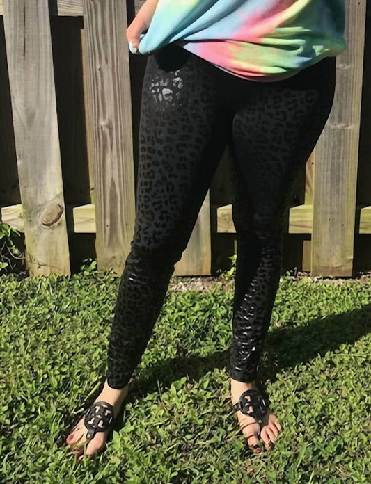 Shirley Stone - Leopard Footless Tights