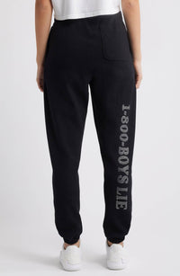 BOYS LIE Mac Slim Sweatpants in black 1 - women's pants - alternate view