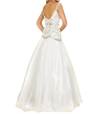 Mac Duggal - Beaded Bodice Fit and Flare Ball Gown