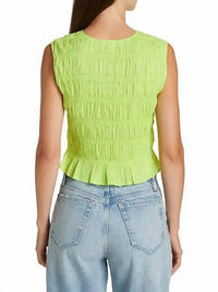 Frame - SLEEVELESS SHIRRED TOP