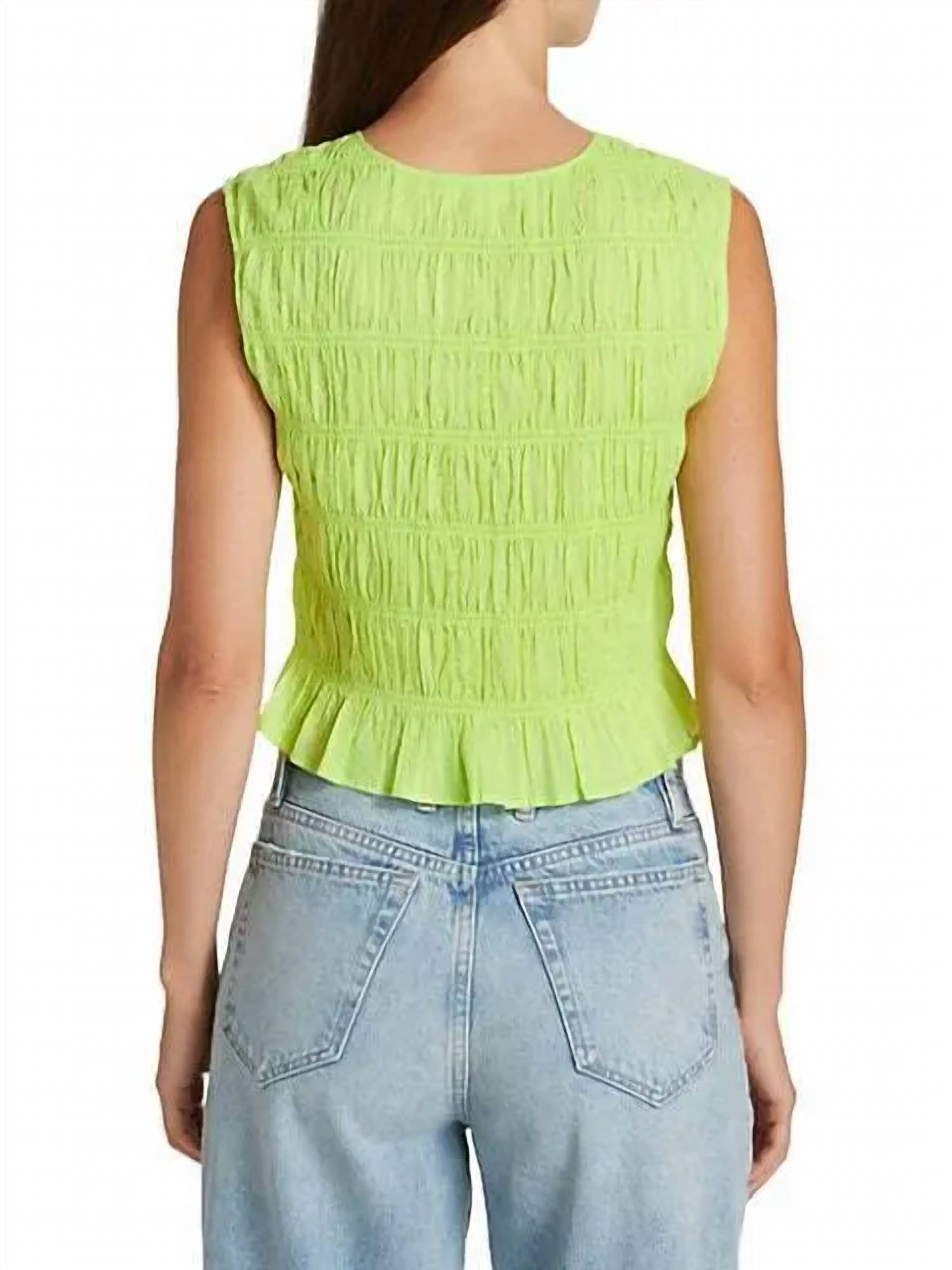 Frame - SLEEVELESS SHIRRED TOP