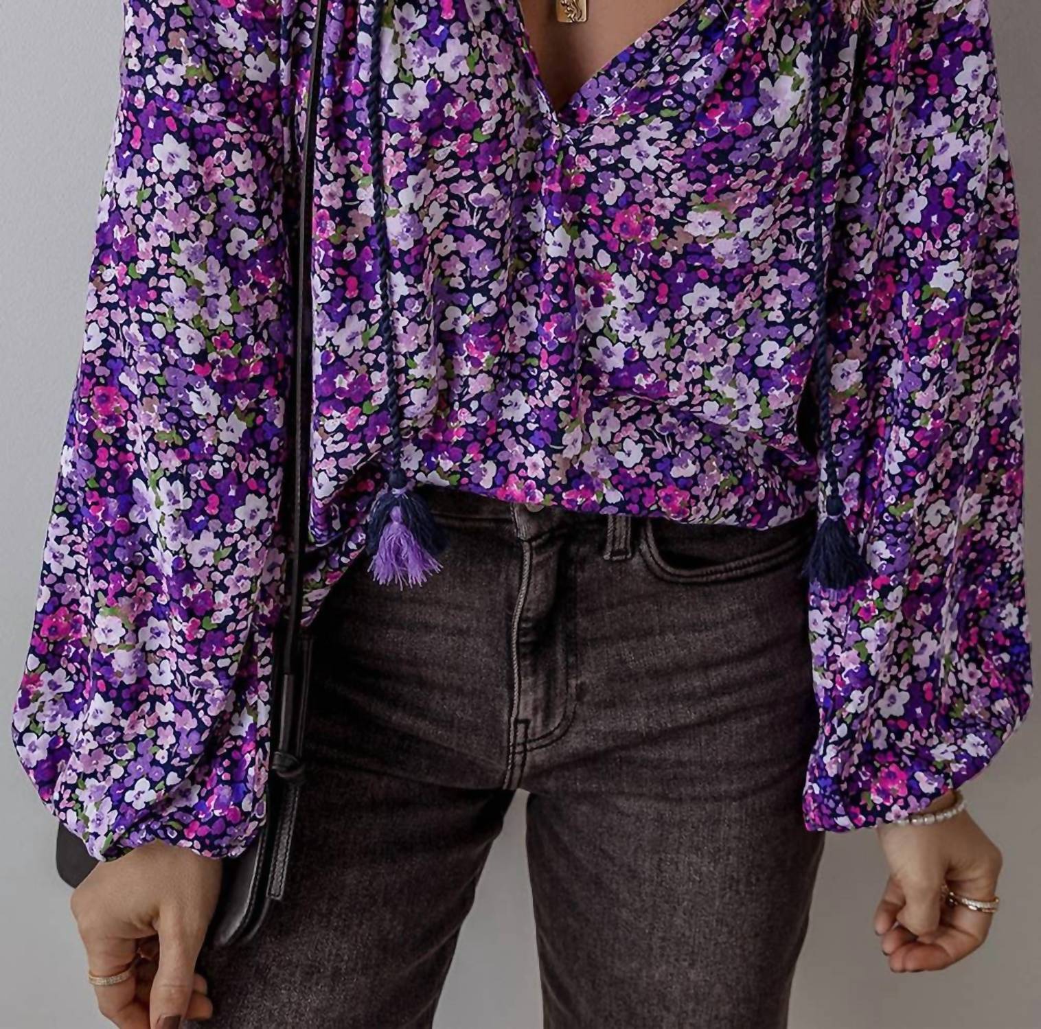 Full Time Purchase - Boho Flower Blouse