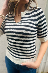 Michael Stars - Rosanna Striped Puff Sleeve Sweater
