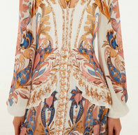 Farm Rio - Sea Garden Ruffled Midi Dress
