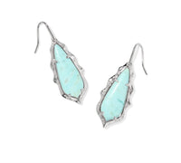 Kendra Scott Women's Adriana Scallop Frame Drop Earrings in silver sea green chrysocolla - women's jewelry